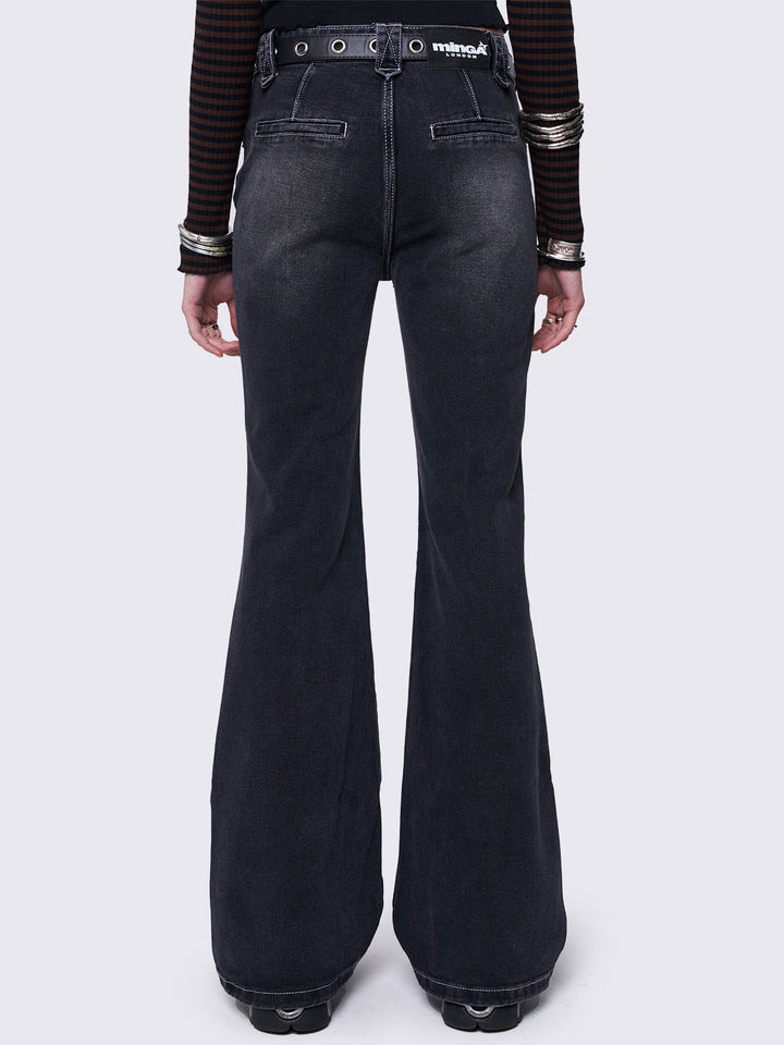 ☆archive Lolita Jeans☆ black flare 27 L ☆Archive Lolita Jeans☆ Black Flare 27 L Boot cut