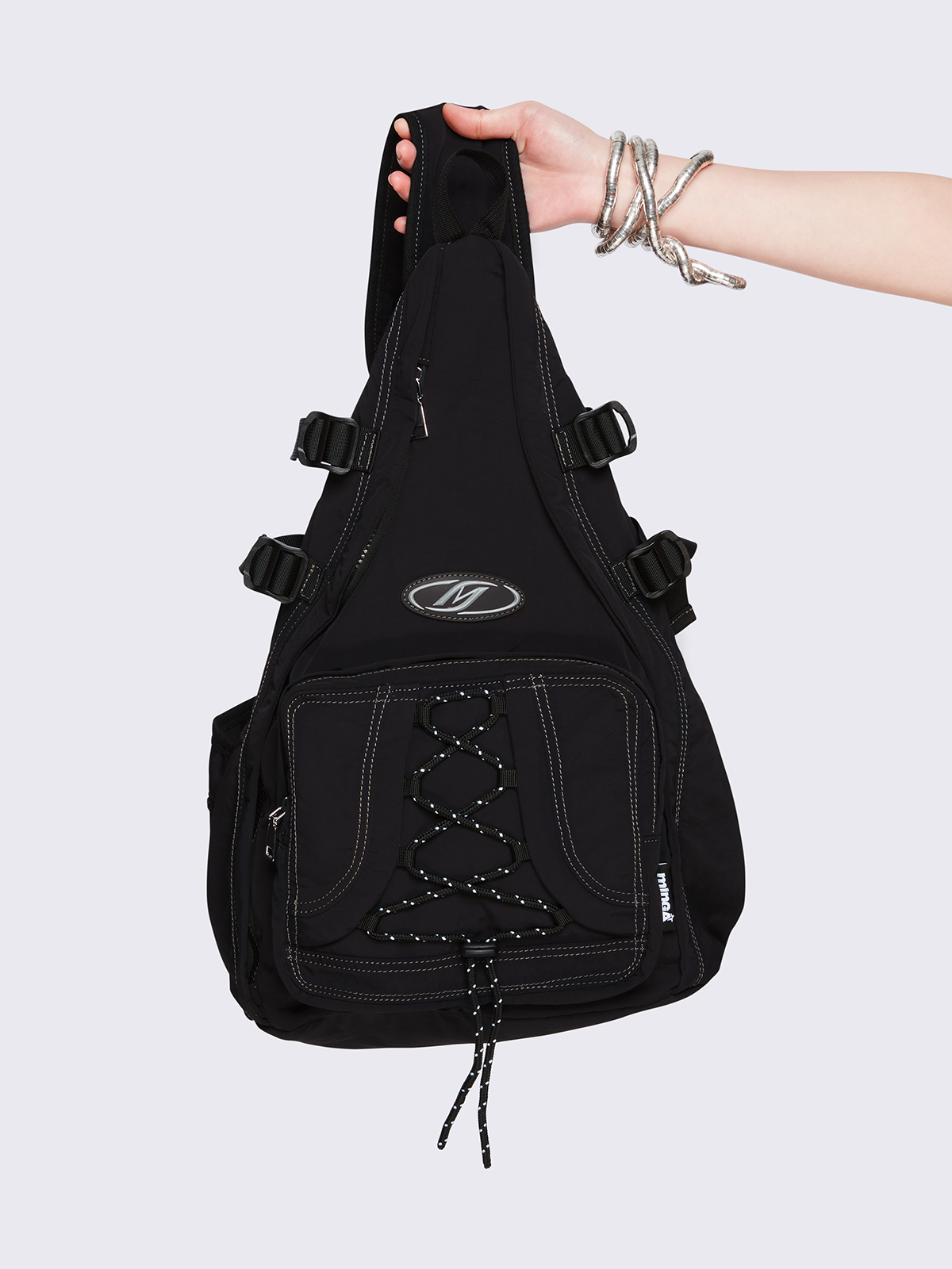 HUNT☆ Nylon Crossbody - Black Black Nylon Crossbody Sling Bag - Utility Bag | Minga London