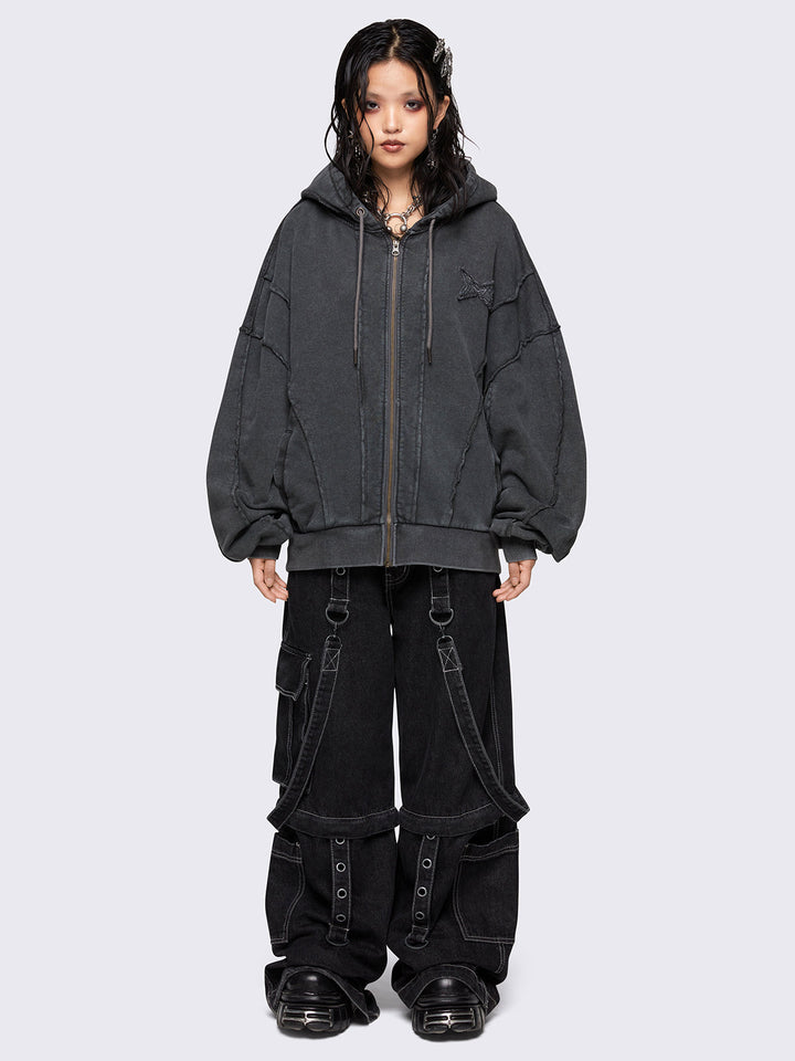 【BAON】[unisex] Roedy Two-Way Knit Over Hood Zip-Up Mesh summer 2-way knit hood zip-up - Raucohouse | 60