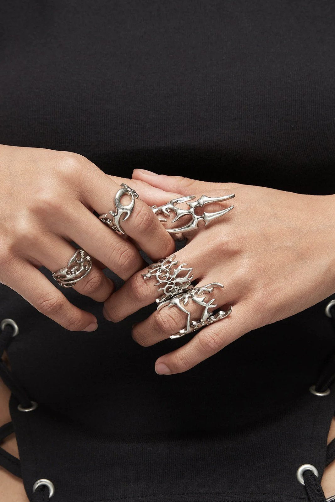 5 PC Sigilism Ring Set in Silver | Minga London