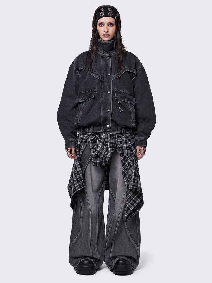 【完売品】BELVET WASHED BLACK DENIM JACKET Washed Black Denim Set up / Jacket – BELVET