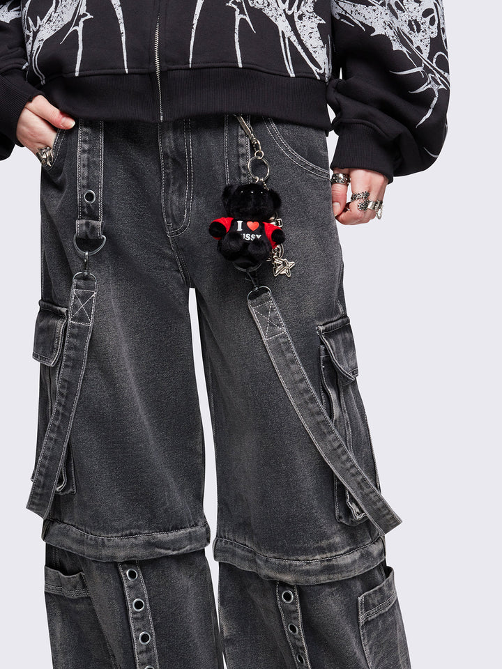関税送料込 Minga London LOVE BEAR キーホルダー Grunge Black Teddy Bear Keychain | Minga London – Minga