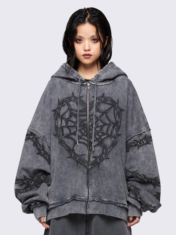 関税込★WV PROJECT★SUPER MECHANIC LOOSE FIT HOODED ZIP-UP★ ☆【WV PROJECT】☆SUPER MECHANIC LOOSE FIT HOODED ZIP-U.P