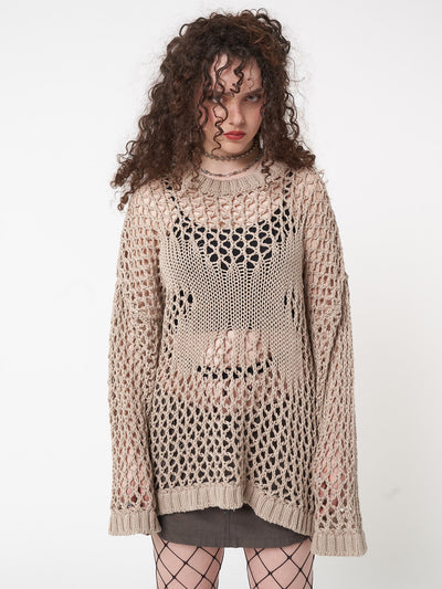 Metamorphosis Open Knit Jumper - Minga EU