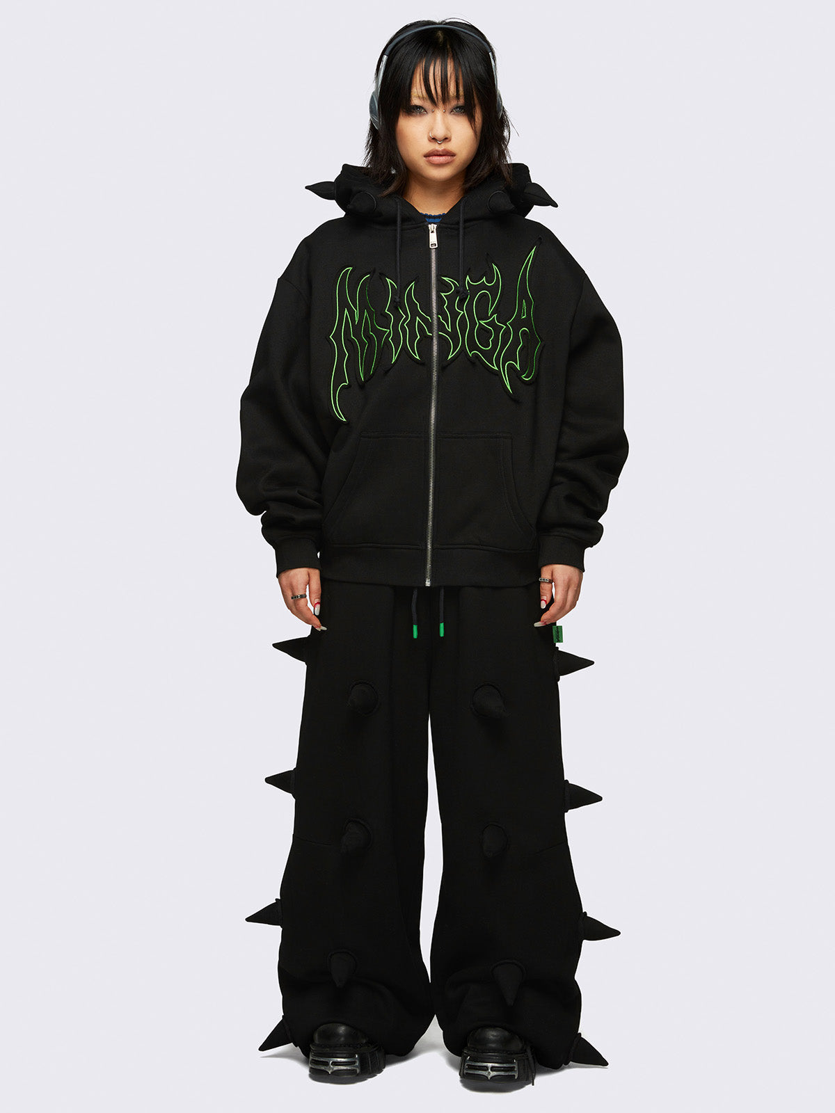 Minga x Energie Gang Spike Zip Up Hoodie