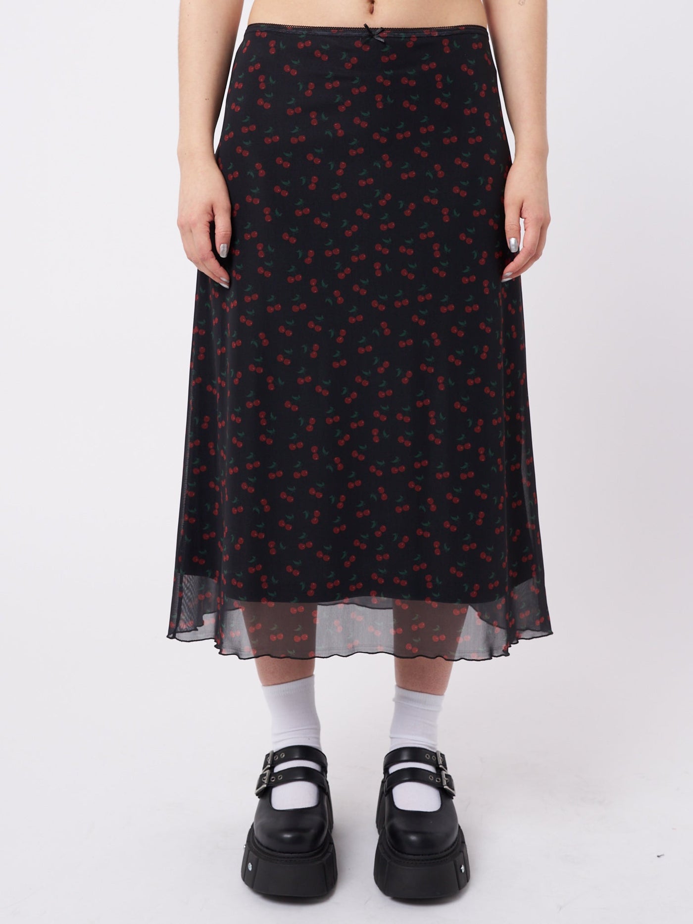 Cherry Cola Mesh Midi Skirt - Minga EU