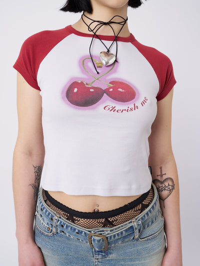 Cherry Pop! Raglan Baby Tee - Minga EU