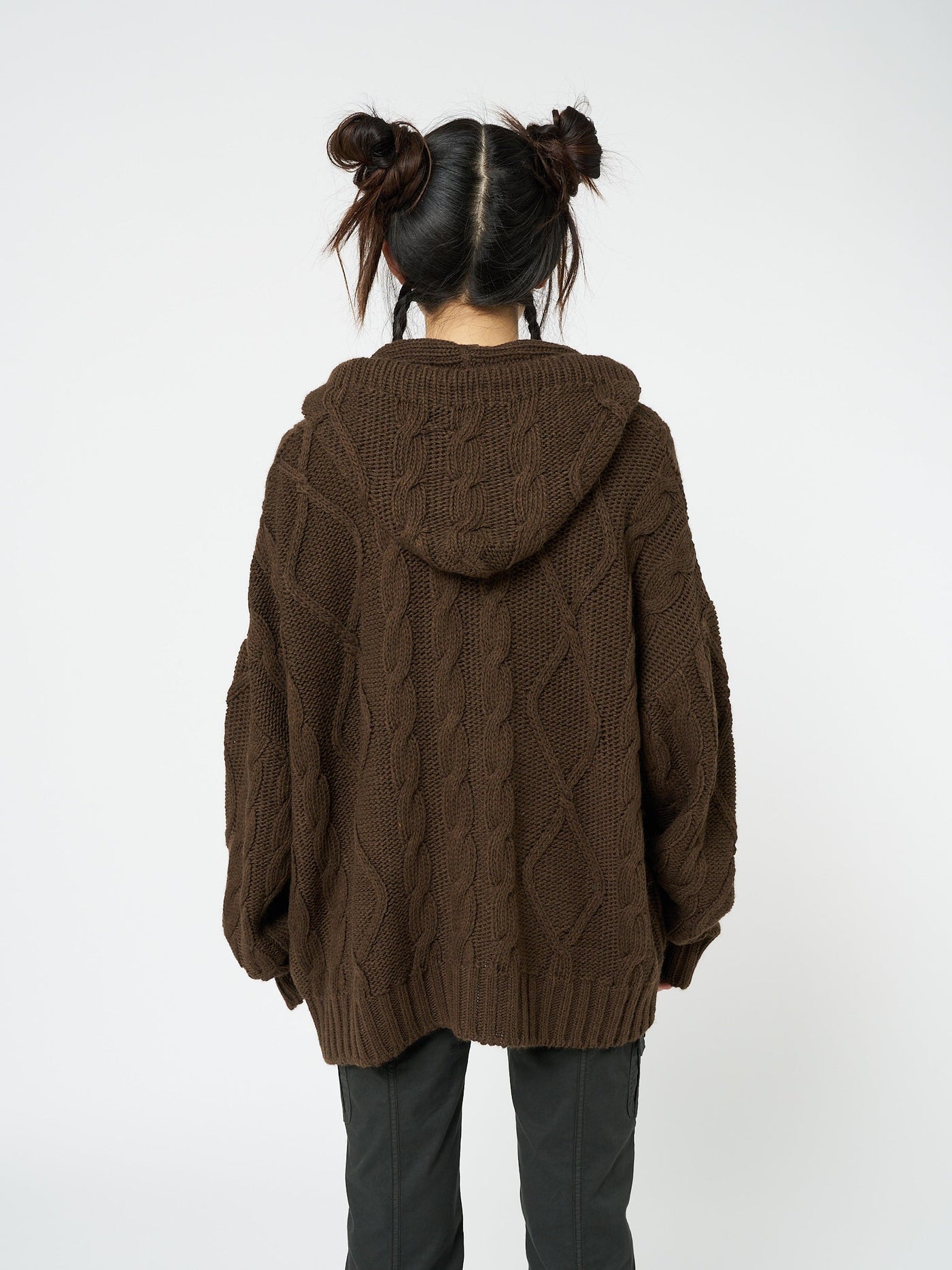 Eli Brown Zip Up Cable Knit Cardigan - Minga EU