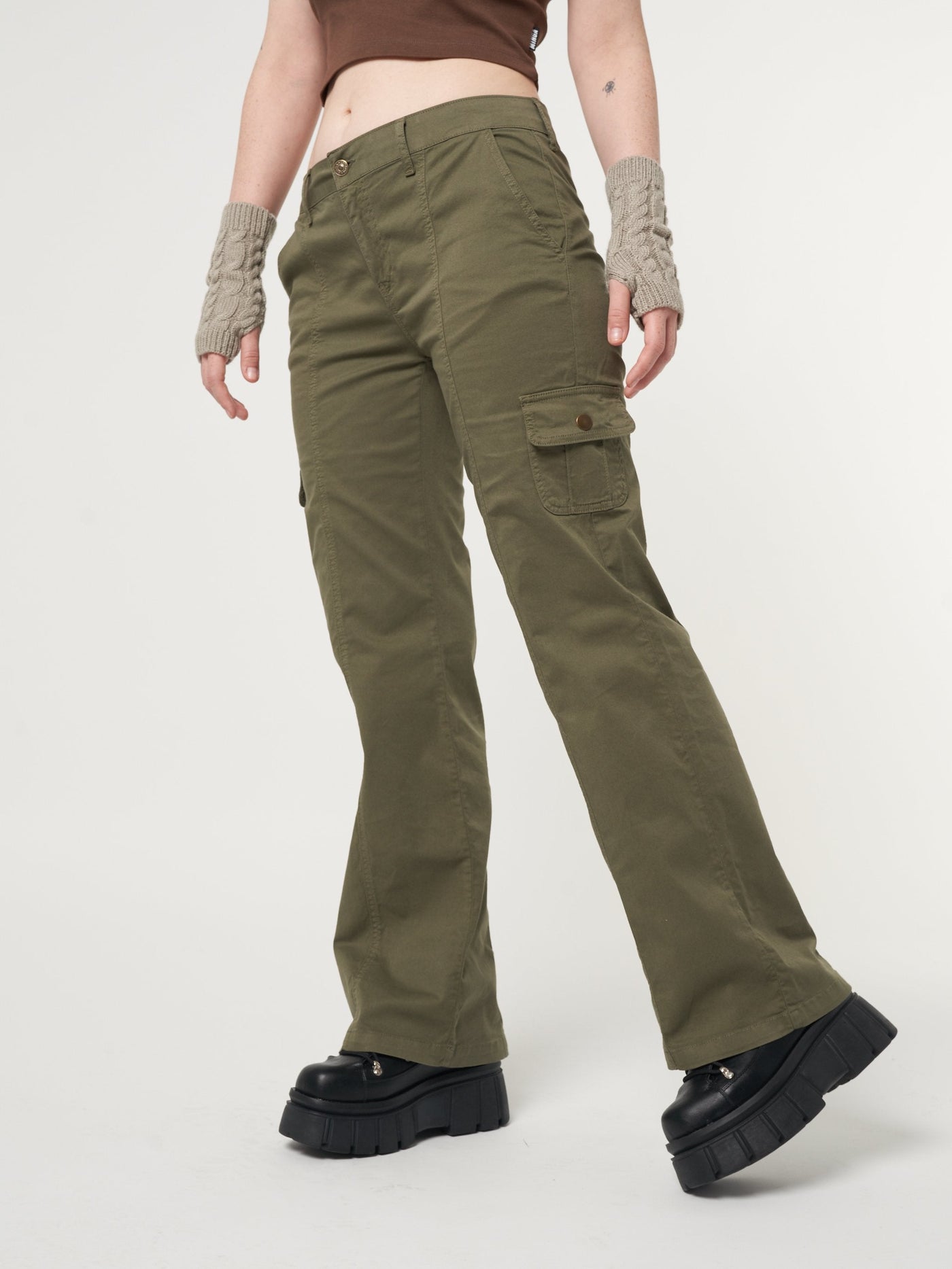 Eve Green Y2k Cargo Pants - Minga EU