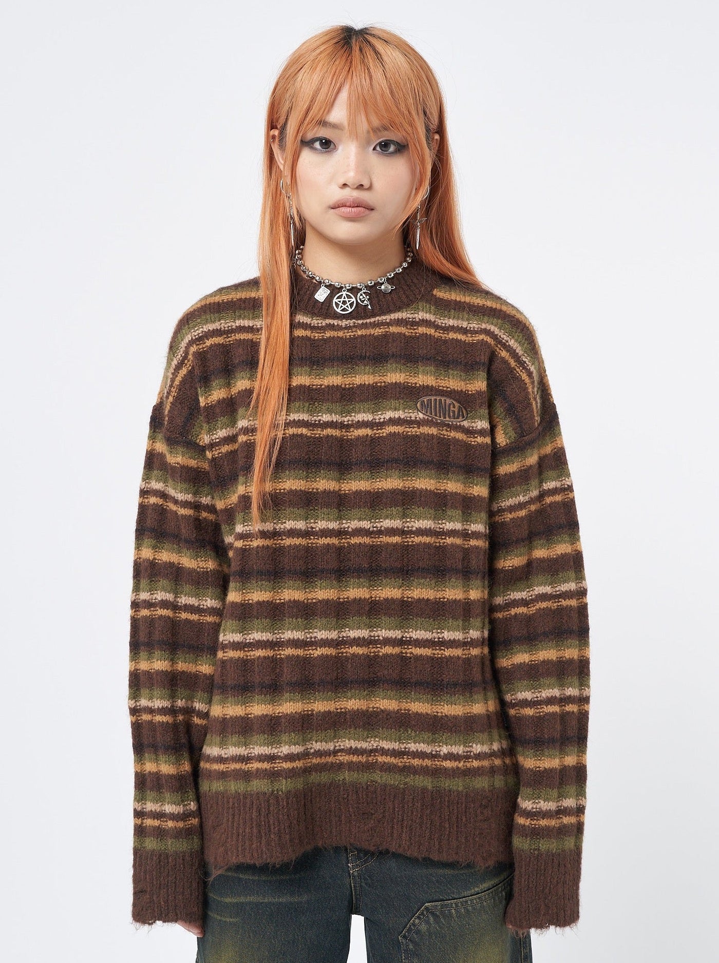 Hazel Striped Chunky Knit Jumper - Minga EU