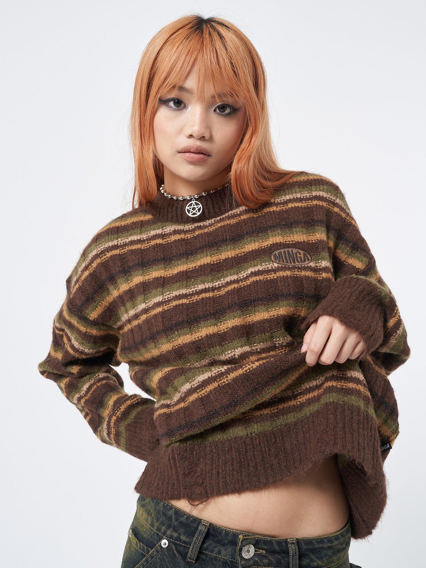 Hazel Striped Chunky Knit Jumper - Minga EU