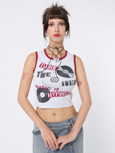 Hypnotic Graphic Print Vest Top - Minga EU