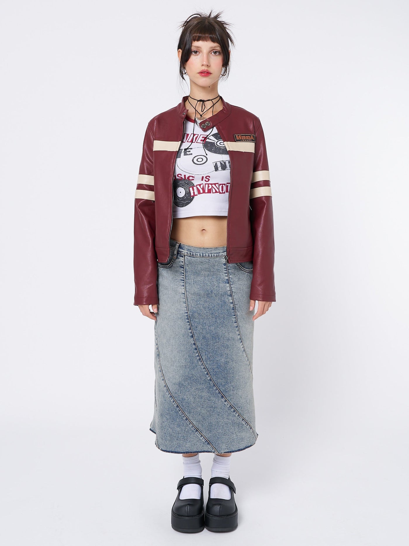 Lizzie Flared Denim Maxi Skirt - Minga EU