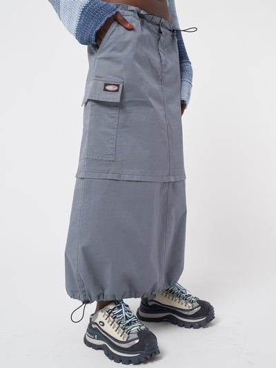 Ruby Stone Blue Maxi Tech Cargo Skirt - Minga EU