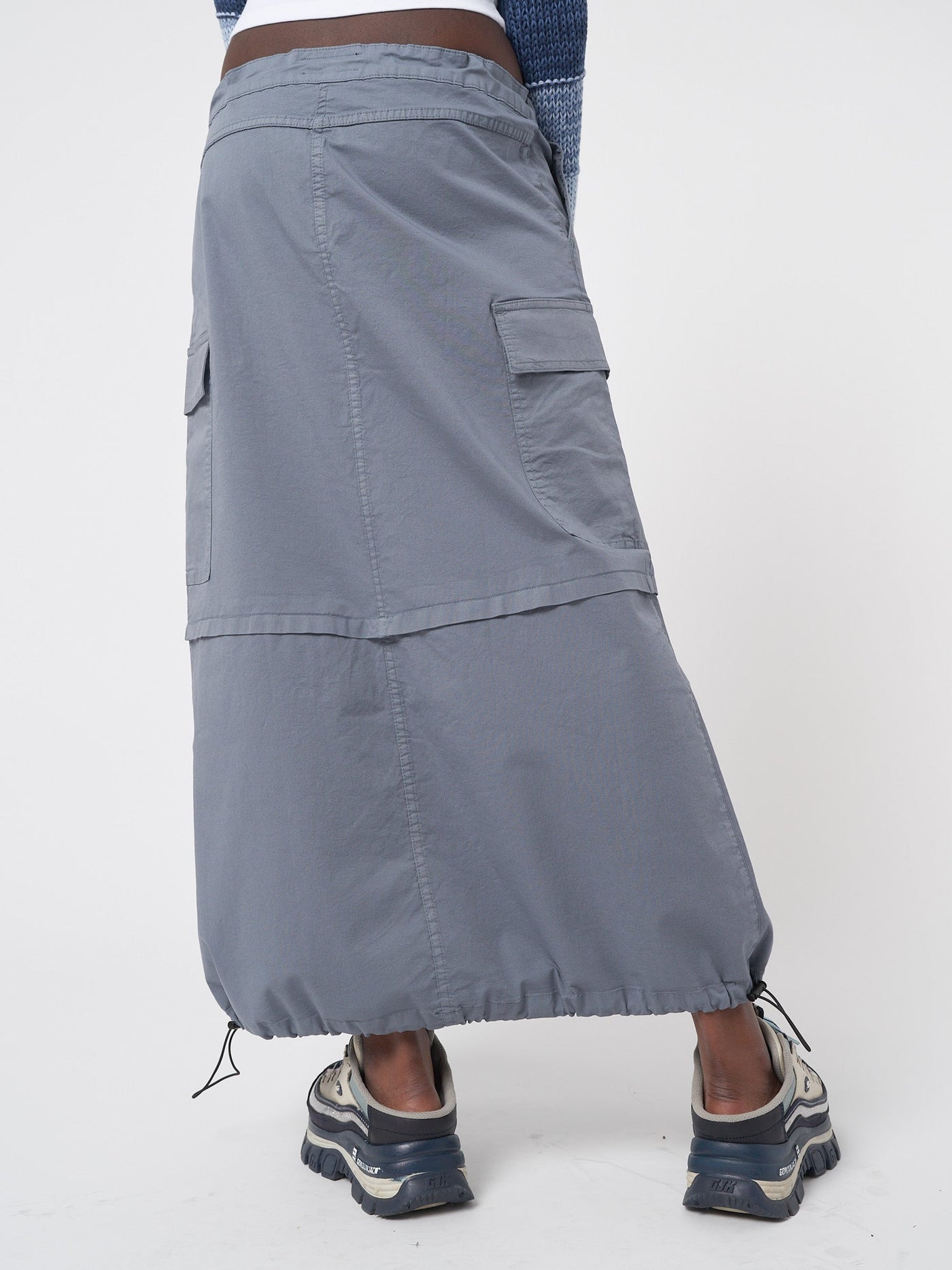 Ruby Stone Blue Maxi Tech Cargo Skirt - Minga EU