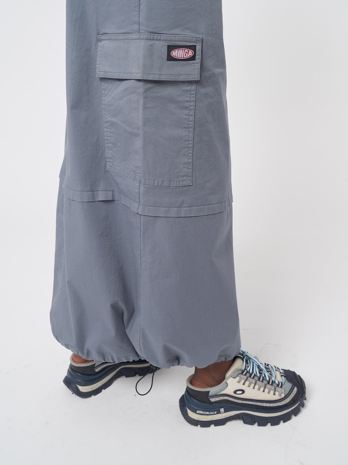 Ruby Stone Blue Maxi Tech Cargo Skirt - Minga EU