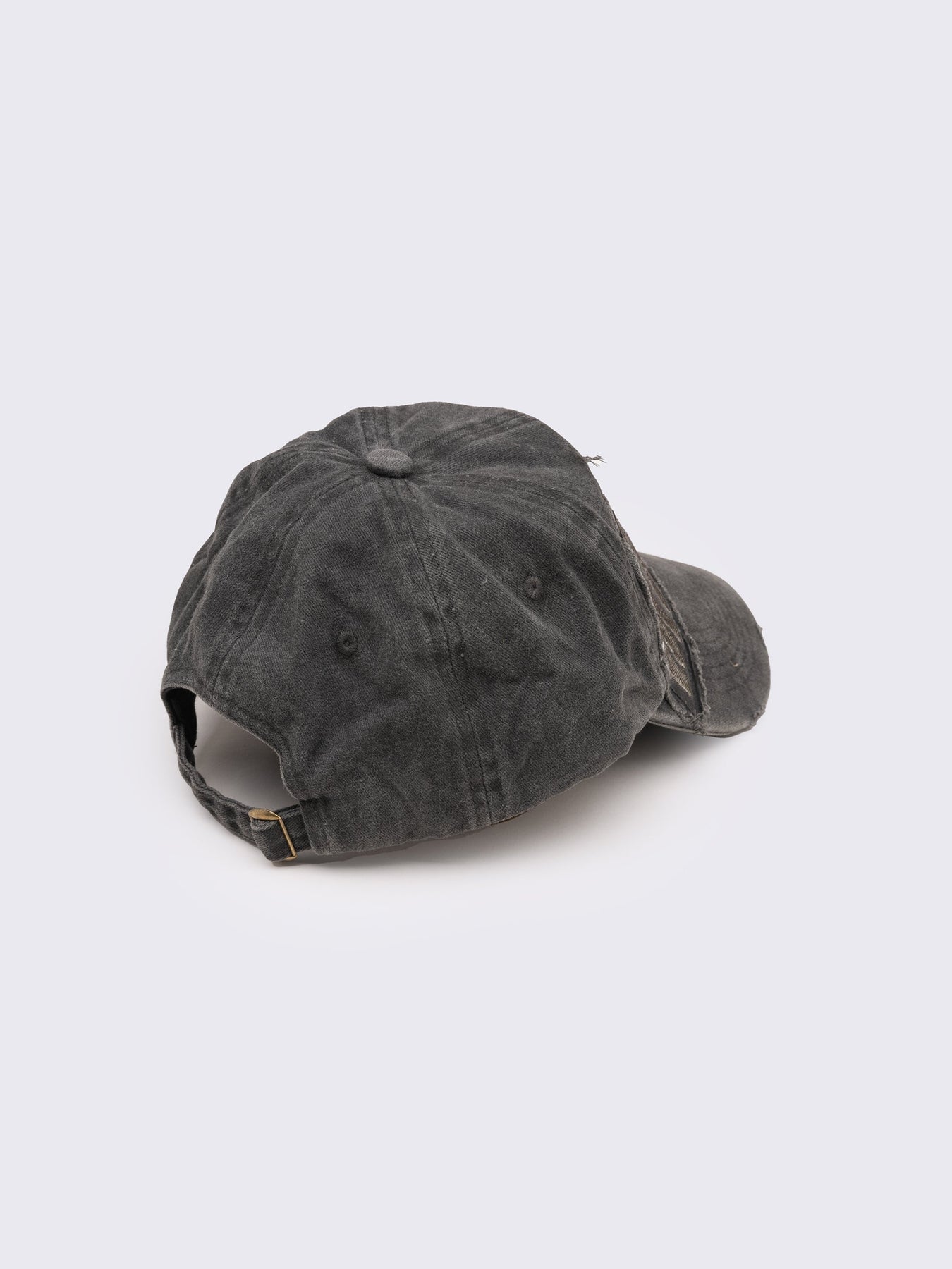 Washed Black Distressed Baseball Cap | Minga London – Minga London US