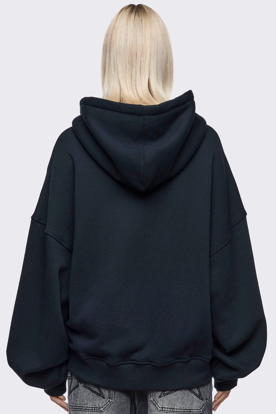 Black Purple Oversized Sigilism Graphic Zip Up Hoodie | Minga London