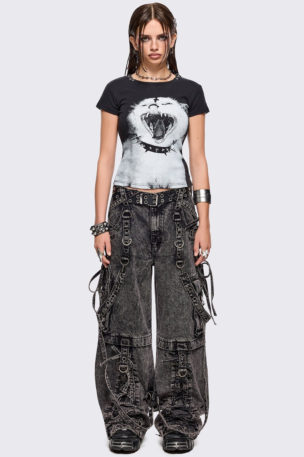 Black Cats Graphic Baby Tee | Minga London – Minga London US
