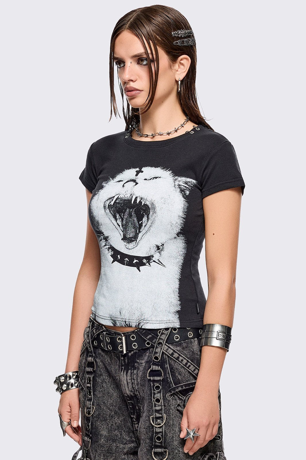 Black Cats Graphic Baby Tee | Minga London – Minga London US