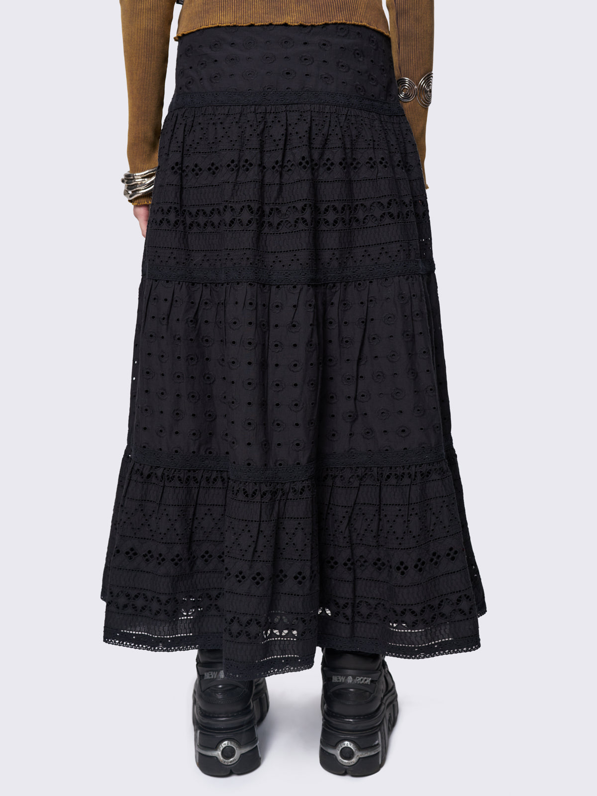 Ophelia Black Maxi Skirt