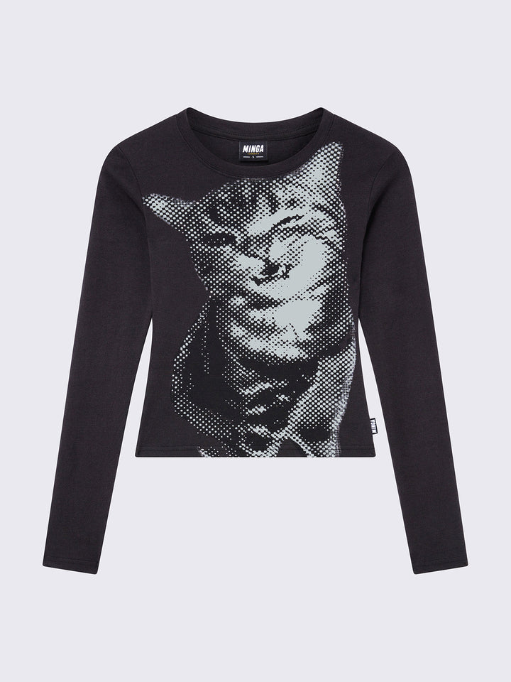 Pixel Kitty Black Long Sleeve Top | Minga London – Minga