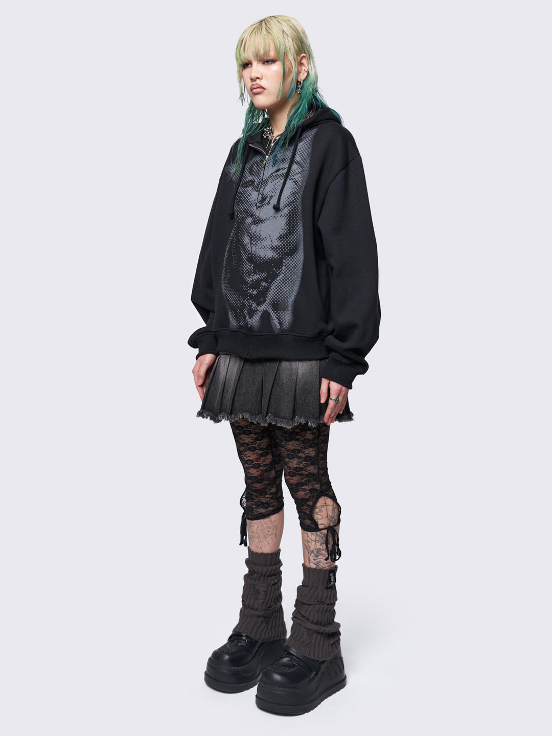 トップス UneUne big hoodie (mini kincyaku set) トップス UneUne big hoodie (mini kincyaku set) Kitty Graphic