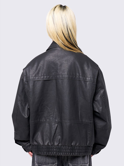 Roxy Black Bomber Jacket