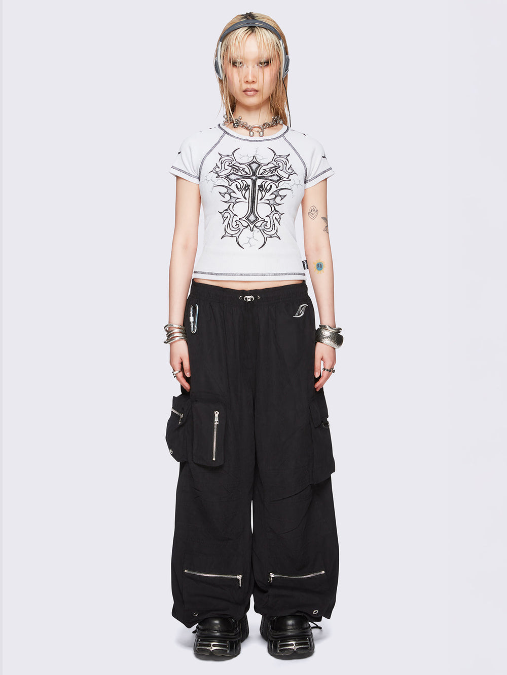 Minga London オリーブラウン バギーパンツ Minga London オリーブラウン バギーパンツ