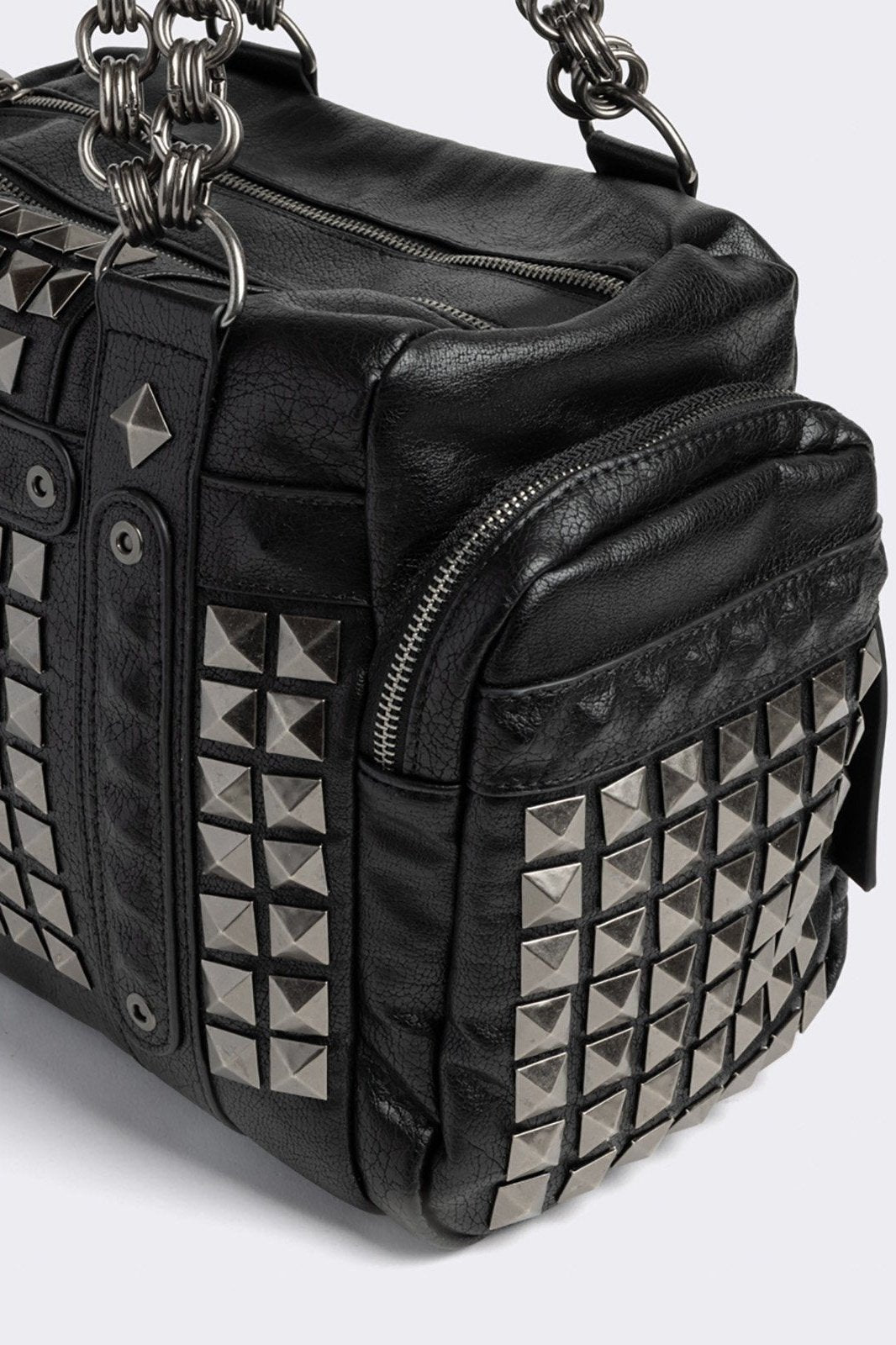 Vegan Faux Leather Studded Shoulder Bag | Minga London
