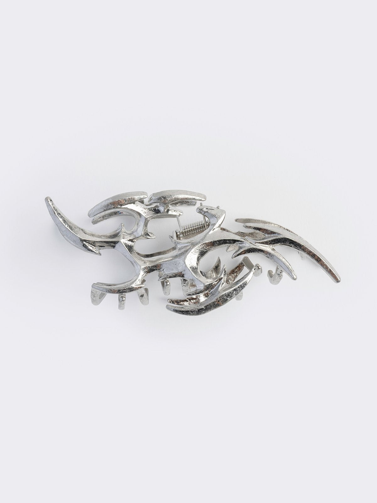Metal hair claw clip with sigilism design