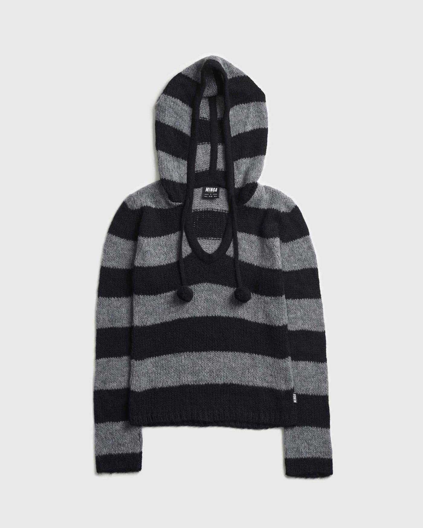 Smoke Stripes Knitted Hoodie - Minga EU