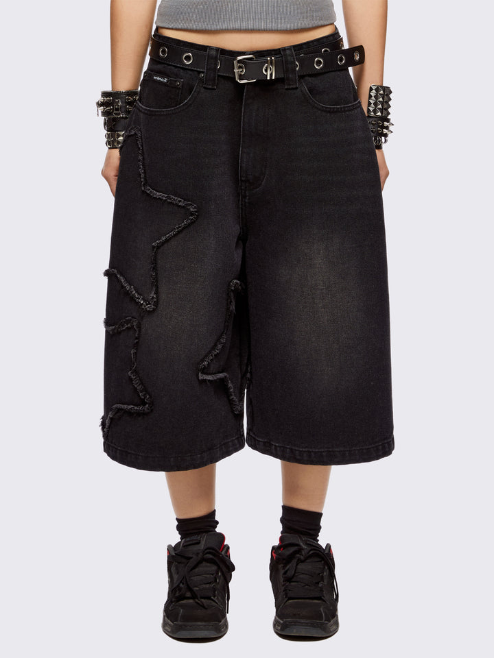 国内で当店のみ Minga London - TREK BLACK WASHED JORTS trek-black-washed-cargo-