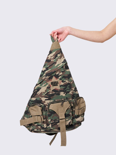 Camo Multi Pocket Sling Bag