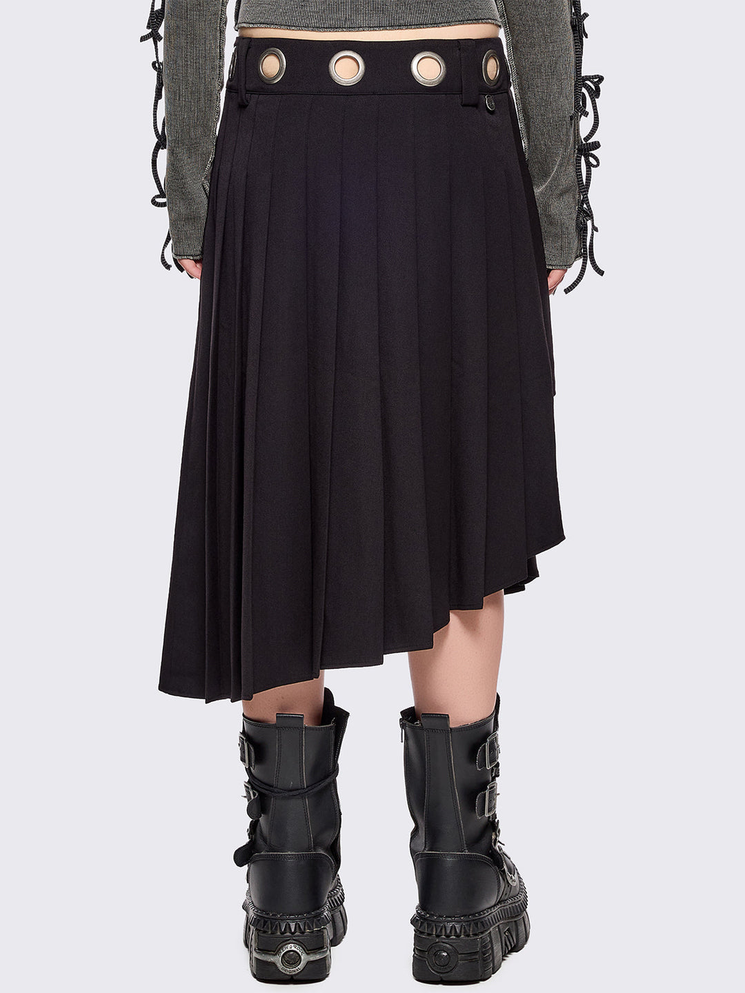 スカート Audire Gentle pleated skirt(Black watch) Gentle pleated