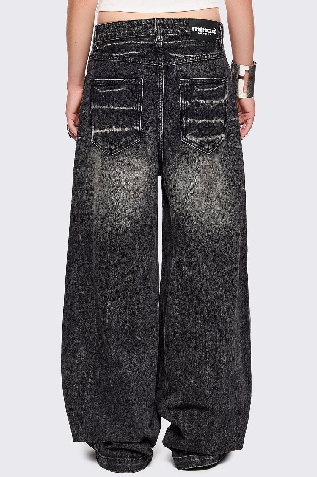 Minga London バギージーンズ ブラック【新品】 Black Washed Baggy Jeans | Minga London – Minga London US