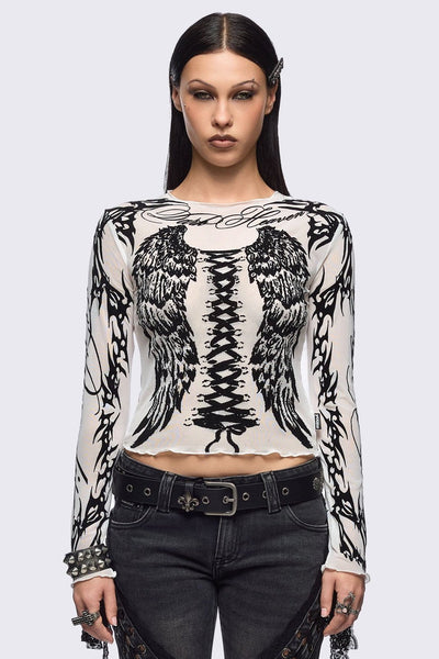 Women's Mesh Tops - Y2K, Grunge & Alt Fashion | Minga London