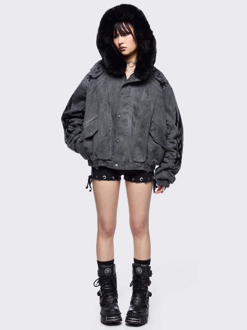 Grunge & Y2K Women's Jackets: Faux Fur, Bombers, Fleece