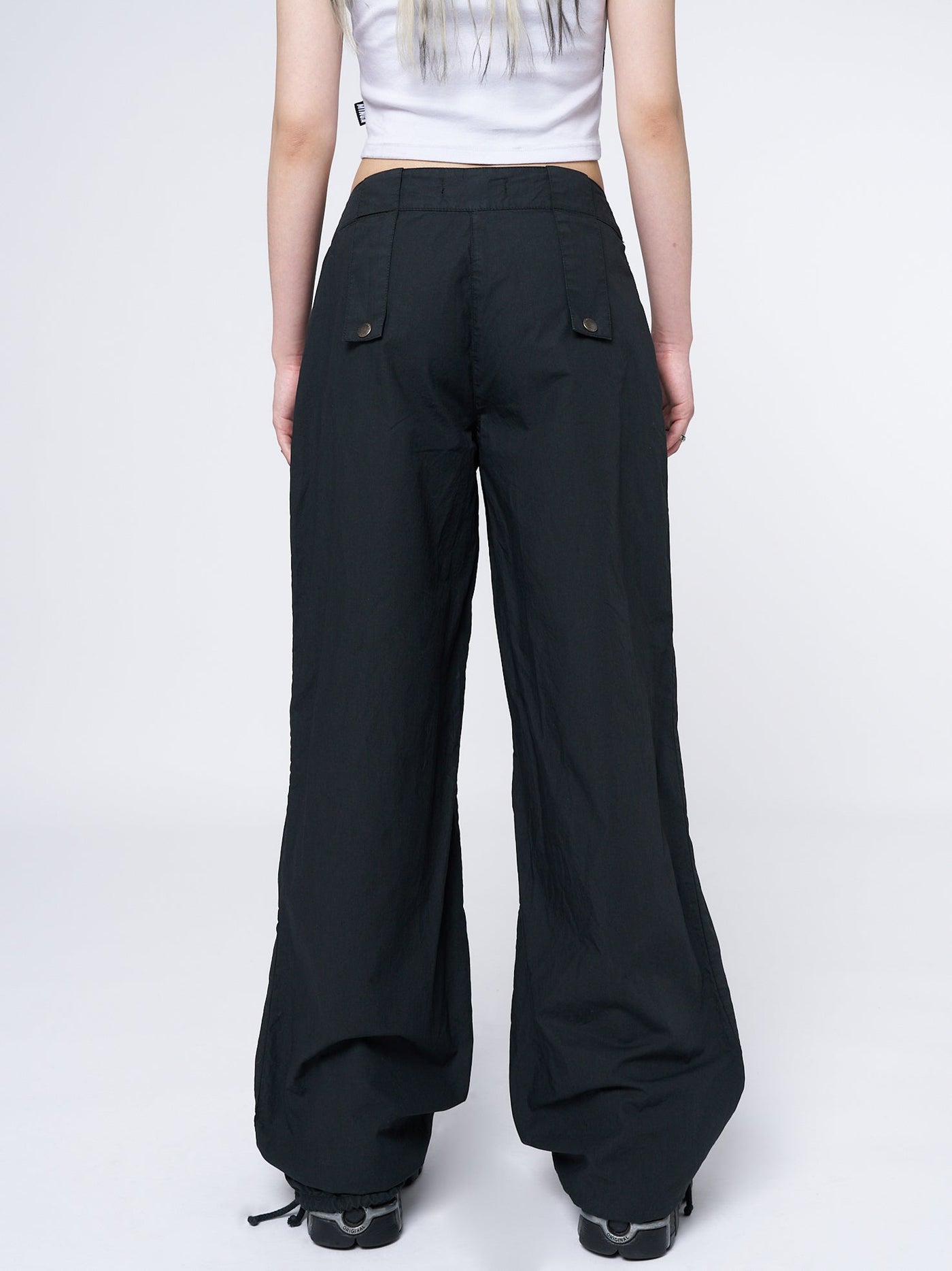 Bea Black Ruched Front Pants