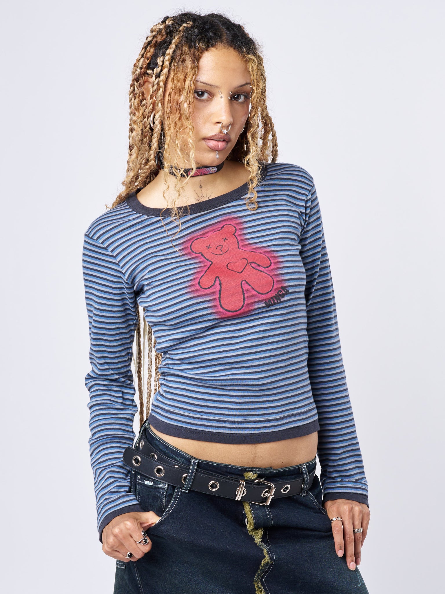 Bloody Teddy Blue Striped Top product