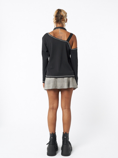 Shocky Black Asymmetric Top - Minga  US