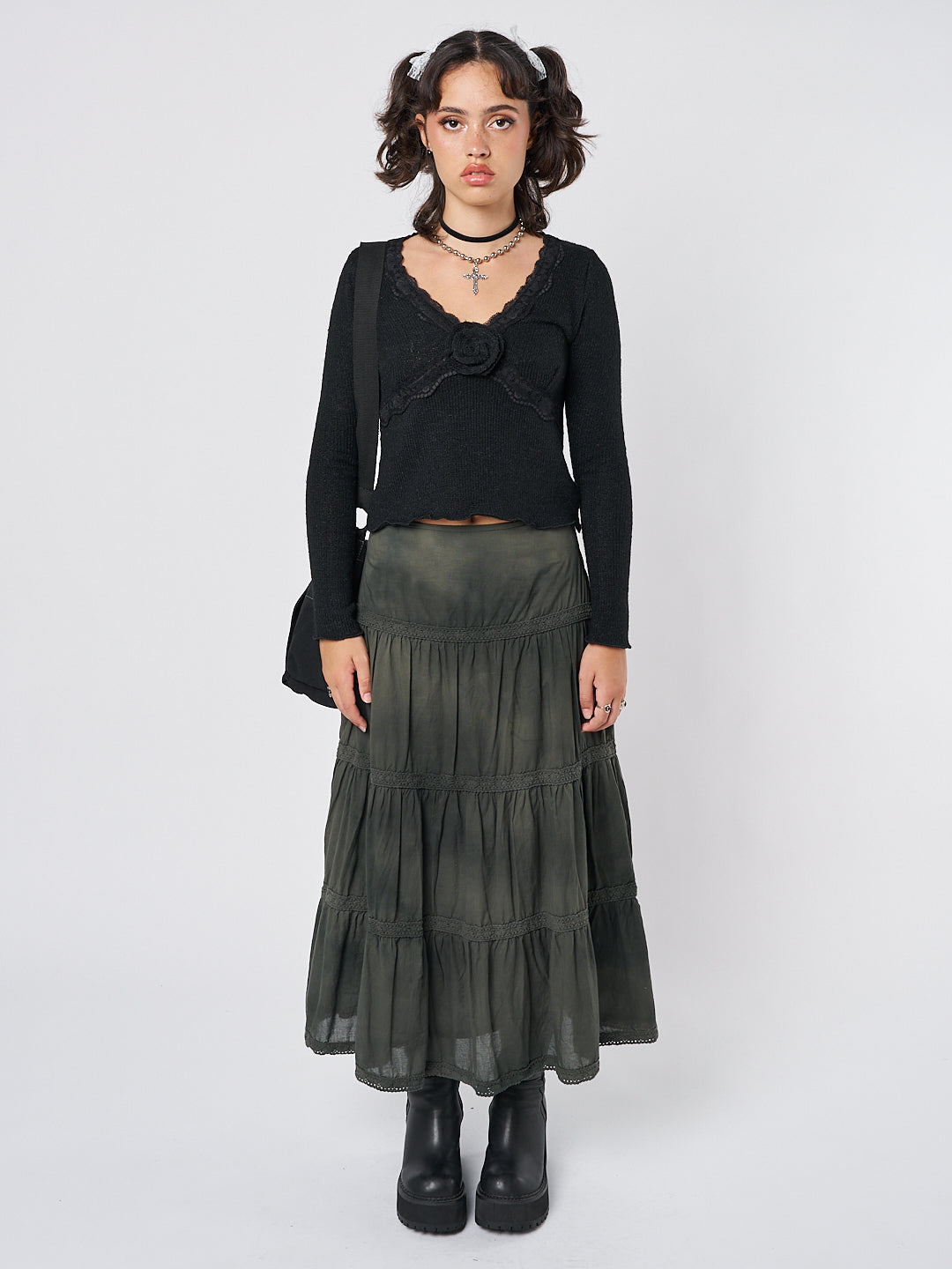 Ida Rose Black Knitted Top - Minga  US