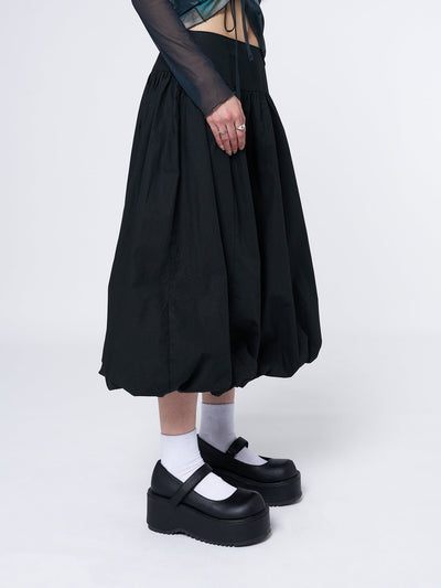 Suya Black Bubble Midi Skirt - Minga  US