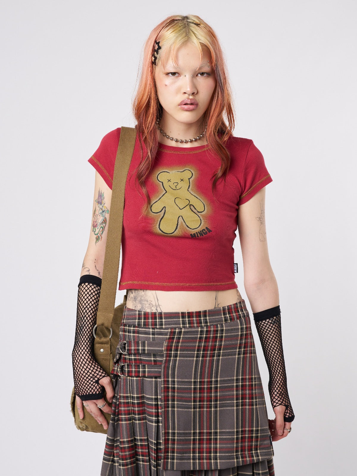 Teddy Red Baby Tee
