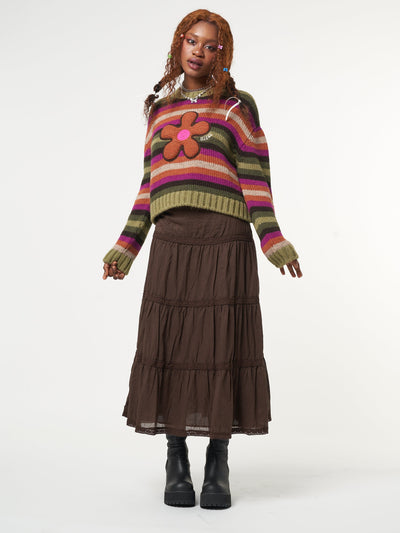 Bohemian Fairy Ruffle Lace Maxi Skirt