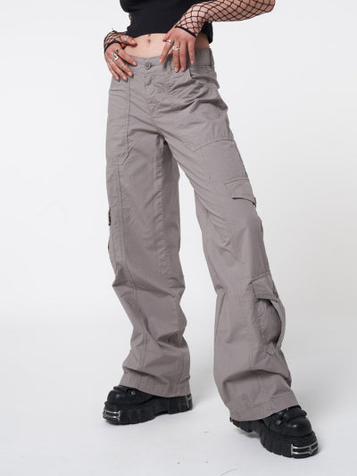 Cleo Grey Y2k Cargo Pants