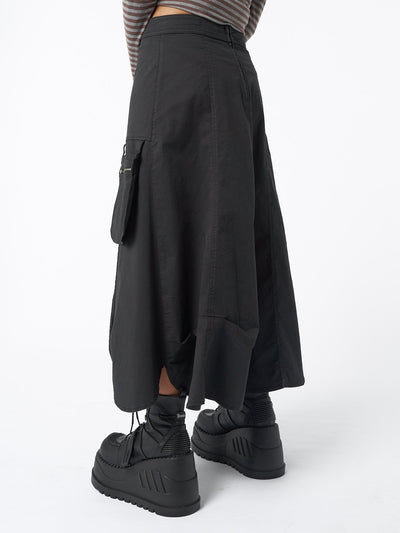 Lexi Black Tech Cargo Maxi Skirt