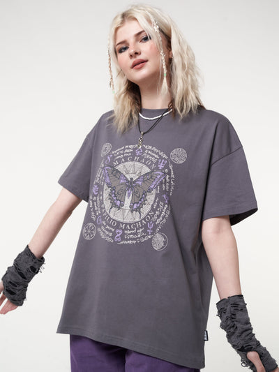 Ancient Butterfly Charcoal Grey T-shirt