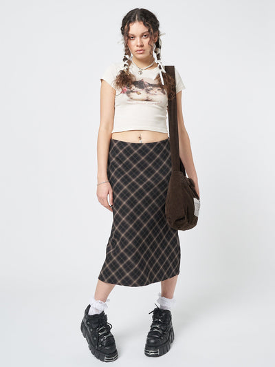 Beth Plaid Midi Skirt