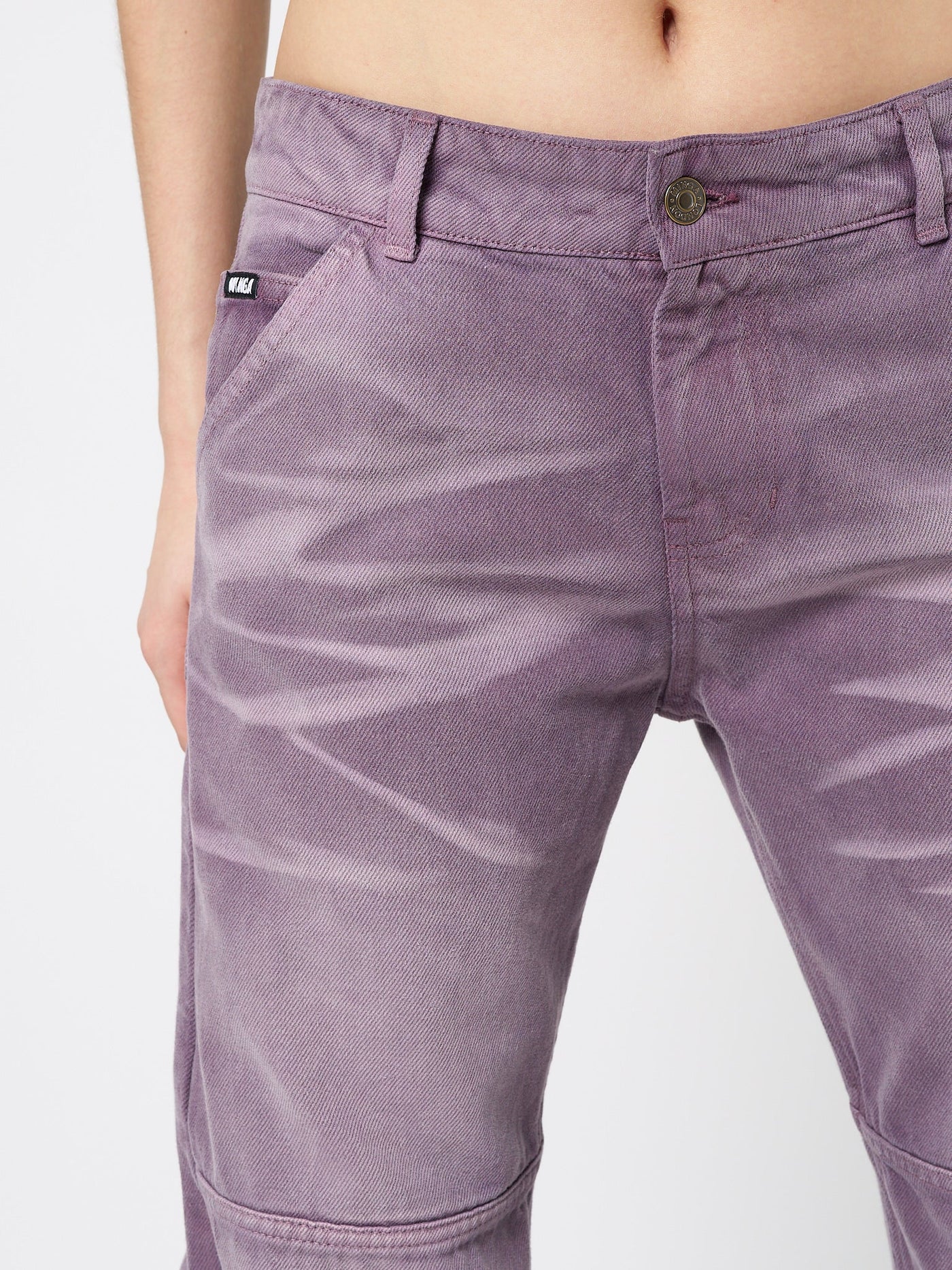 Cora Washed Mauve Straight Jeans